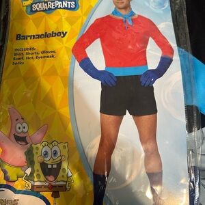 Barnacle Boy Costume with Red Top and Blue Gloves